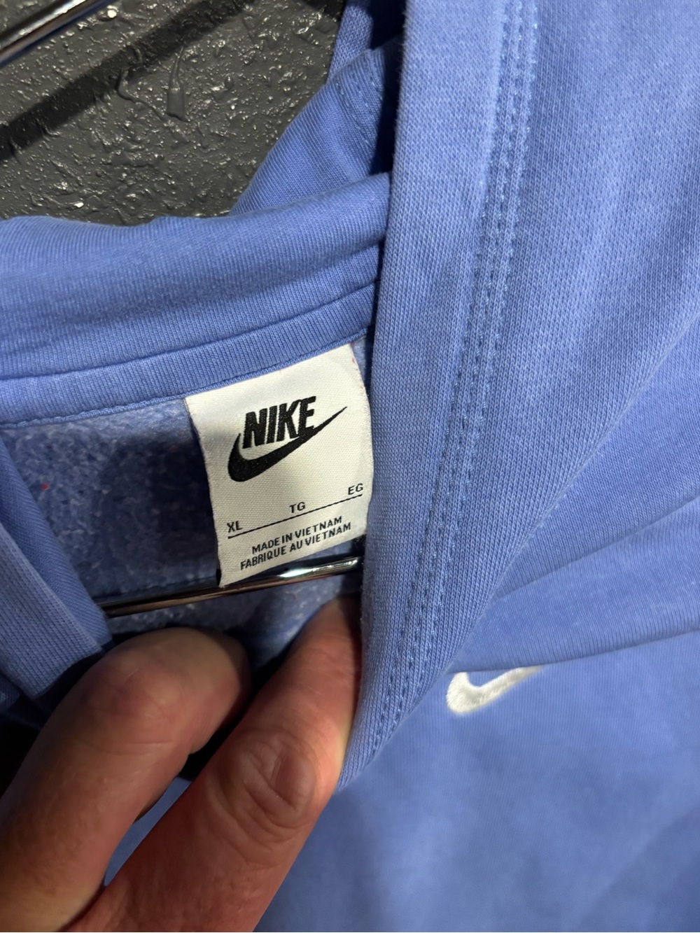 Kids Nike Light Purple Hoodie with White Logo - Picture 5 of 6